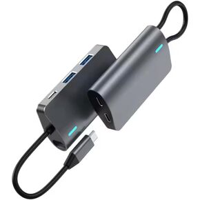 USB C Multi-Port Hub, USB C Multi-Port Adapter for MacBook Pro, 5-in-1 USB C to USB and USB C Hub Dongle Compatible for USB C Laptops and Other Type C Devices (5 Gb/s)