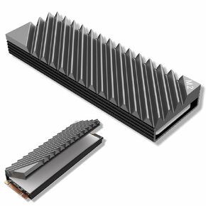 M.2 SSD NVMe Heatsink 2280 Aluminum Heat Sink with Thermal Pad for PS5/PC. Increase Lifetime of SSD - ReynaTech (Grey)