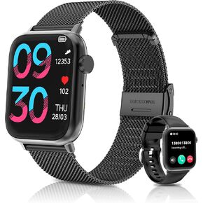 Smart Watch for Man Women Answer/Make Call, Fitness Watch with 120+ Sport Modes, IP67 Waterproof, Heart Rate/Sleep Tracker/Step Tracker/Blood Pressure Health Watch for Android iOS Phone (Gold)