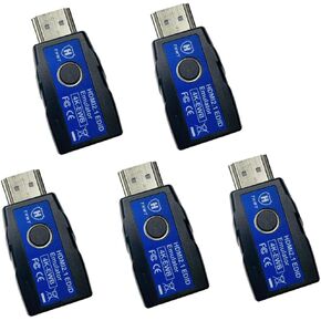 HDMI 2.1 4K EDID Emulator (Model: 4K-EWB-5P), Supports SCDC and EDID Copying and Emulation, HDCP Pass-Through, Pre-Set EDIDs are 4K@60Hz 4:4:4 and 4K@120Hz 4:2:0 with 2.1 CH Audio - 5 Pack