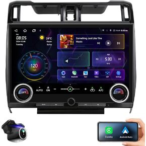 6G+128G Car Radio for Toyota 4 Runner Stereo Upgrade 2010-2019, Dual Knobs 15 Inch 8 Core Touch Screen Control,Android13 with Wireless CarPlay Android Auto,AM/FM,5G WiFi,DSP-48-Bands EQ+DTS,SWC