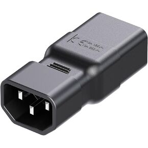 [5Pack] IEC 320 C14 to C19 AC Adapter, Vellcon IEC 15A to 10A,16A to 10A AC Converter,C19 16A to C14 10A Power Connector for PUD UPS, Black Color