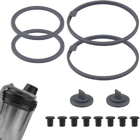 14 Pcs Gasket Replacement for VOLTRX Electric Protein Blender Shaker Bottle 24 oz, with 8 Pcs Anti-Slip Stopper Silicone Seal Ring Leak-Proof Gasket Accessories Parts for Spout Lid Top Cap Cover