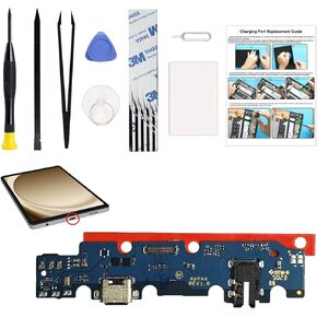 Charging Port Replacement Kit Compatible with Galaxy Tab A7 Lite 8.7 2021, Dock Board USB-C Connector for Tab A7 Lite 8.7 2021 SM-T220 Tablet, with Instruction & Tools