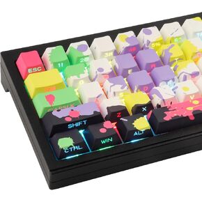 JOMKIZ Keycaps, 131 Keys Double Shot Keycaps Side Engraved Transparent PBT Keycap Set Cherry Profile Backlit Keycaps for Cherry MX Switch ASIN/ISO Layout Mechanical Keyboard