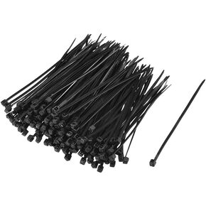 uxcell Cable Zip Ties 80mmx1.8mm Self-Locking Nylon Tie Wraps Black 300pcs
