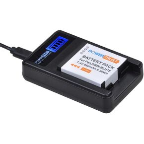 DMW-BLH7 BLH7 DMW-BLH7PP DMW-BLH7E Battery and Charger Compatible with Panasonic Lumix DMC-GM5 DMC-GF7 DMC-GF8 GF9 LX10 LX15 Battery