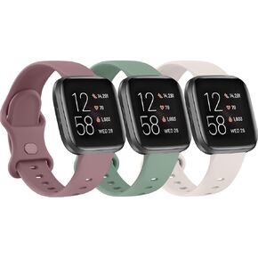 Vancle Bands for Fitbit Versa 2 band for Women Men/Fitbit Versa Lite band, Soft Silicone Replacement Band compatible with Fitbit Versa 2 /Fitbit Versa