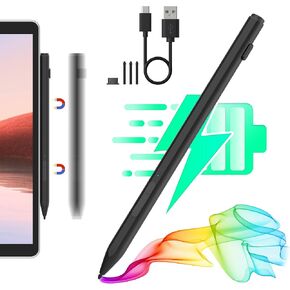 Surface Pen Stylus for Microsoft Surface Pro 11/10/9/8/X/7+/7/6/5/4/3, Surface Go 4/3/2/1, Surface Laptop/Studio/Book 4/3/2/1 with Palm Rejection, 4096 Levels Pressure, Rechargeable and Magnetic