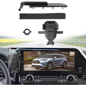 حامل هاتف السيارة لـ Toyota Highlander 2020-2025 ، وملحقات هاتف GPS Highlander القابلة للتعديل لشاشة 8 بوصات ، والهاتف المستقر الخالي من اليدين لجميع الهواتف