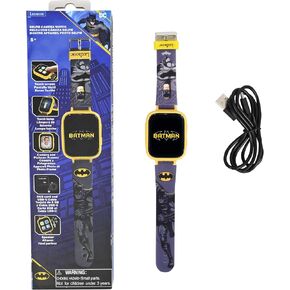 LEXiBOOK, Batman, Selfie Camera Watch, HD Touch Screen, 720p Camera, MP3 Player, Built-in Speaker, Dictaphone, Pedometer, 5 Games, Blue, DMW070BAT