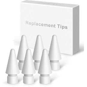 Replacement Tips for Apple Pencil 2nd Gen/1st Gen/USB-C/Apple Pencil Pro Generation, Exact Match to Apple Pen Nibs, 6 Pack
