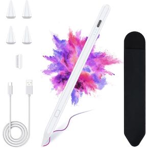 BQSS Stylus Pen for iPad 10th/9th, Fast Charge Stylus Pencil for iPad 2018~2023, for iPad Pencil with Palm Rejection for iPad 8th/7th iPad White