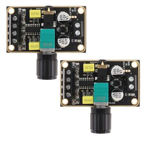 2Pcs Audio Amplifier Board, PAM8406 5W+5W Mini Amplifier Board Class D 2.0 Dual Channel DC 5V Digital Stereo Power Amp Module for DIY Sound System