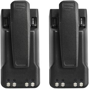 2 Pack BP-280 BP-280li BP-279 2250mAh Li-ion Battery for IC-A16 IC-A16E IC-F1000 IC-F1000S IC-F2000 IC-F2000S IC-V88 IC-U88 Portable Two Way Radio with Belt Clip