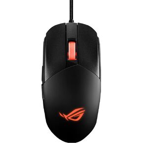 ASUS ROG Strix Impact III Gaming Mouse, Semi-Ambidextrous, Wired, Lightweight, 12000 DPI Sensor, 5 programmable Buttons, Replaceable switches, Paracord Cable, FPS Gaming Mouse, Black