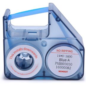 NIIMBOT B18 Compatible Labeling Ribbon, Replacement Refill Tapes for Thermal Transfer Label Printer, Legible Printing, Long Lasting Non Fade, Up to 16 Meters, Blue