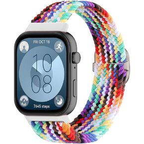 Stretchy Solo Loop Compatible Apple Watch Band, 38-45mm, Nylon Elastic Braided Strap