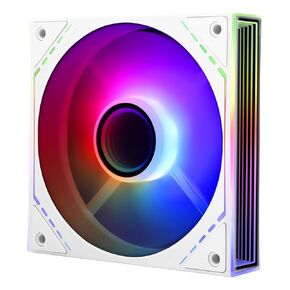 TL-M12W-S CPU Case Fan, 120mm Fan with ARGB Mirror Light Effect, 4pin PWM Silent Computer Cooler Fan, for Case CPU Liquid Cooler and CPU Air Cooler, Quiet CPU PC ARGB Fan(White)