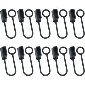 10PCS USB Male Cover Dust Cap Loss Prevention Model Silicone Charging Plug Data Cable Charging Cable Port Protective Cover USB Flash Drive Plug Protective Cover Plug Black