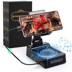 Gifts for Men Women Who Have Everything, Phone Stand with Wireless Speaker and Charger for iPhone/Android/Tablet, Birthday Gifts for Men Women, Unique Gifts for Him Dad Mom Tech Gadgets