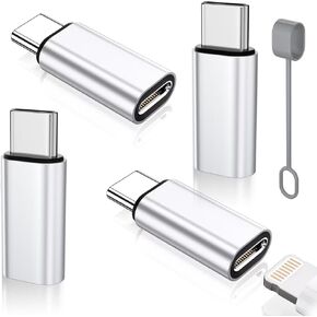 4 Pack Lightning to USB C Adapter for iPhone 15/16 Pro/16 Pro Max/Plus,Galaxy S24, Serial Adapter,Type C Charger Connector Cable,for iPhone 16/15 Charger,iPhone 16/15 Accessories
