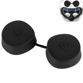 Geekria VR Upgraded Lens Protective Shell Cover Compatible with Meta Quest 3S / Quest 2 Headset, Silicone Protect Cover Cap Design, Dust-Proof & Anti-Scratch, Washable Protective Sleeve (Black)