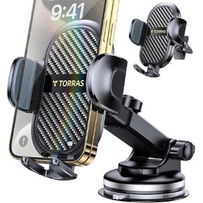 توراس جبل الهاتف الخليوي ، حامل هاتف السيارة لحالة سميكة ، 【المشبك العميق ، شفط محسّن】 حامل الهاتف للوحة معلومات السيارة/تنفيس ، in Kuwait