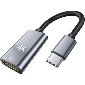 USB C to HDMI Adapter 4K@60Hz, Apple MFi Certified USB Type-C Digital AV HDMI Female Converter for Apple iPhone 15 Pro/Max, MacBook Pro/Air, iPad Pro, iMac, Galaxy S23, Surface, XPS and More (Grey)