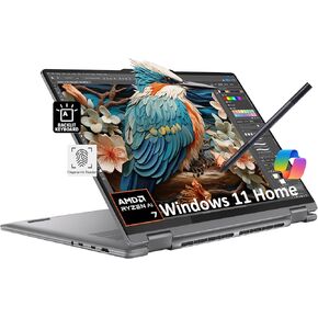 Lenovo Yoga 7 7i 2-in-1 Laptop (16" FHD+ Touchscreen, AMD Ryzen 7 8840HS (Beat i7-1355U), 16GB RAM, 1TB SSD, IST Precision Pen), AI PC, Backlit, Fingerprint, FHD IR Webcam, Win 11 Home, Arctic Grey