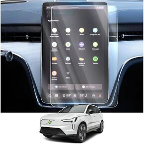 Ruiya 2025 EX90 Screen Protector for Volvo EX90 14.5-inch Touchscreen,for 2025 Volvo EX90 Accessories 2PCS Plastic Nano Films Compatible with 2025 Volvo EX90 Plus/Ultra(2Packs)