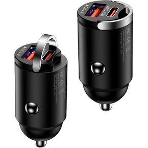 USB C Car Charger Adapter ، 2Pack PD+QC Dual Port Fast Charging Type C Scarette Wighter Slight 12V USB Charger for iPhone 16 15 14 13 11 11 Pro Max SE XR XS X ، Samsung S24 S23 S22 S21 S20 S10 S9 in Kuwait