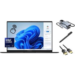 ASUS Zenbook 14 OLED Laptop, 14" WUXGA 500 nits Touchscreen, 14-Cores Ultra 5-125H (Beats i7-1355U), 8GB LPDDR5 RAM, 1TB PCIe 4.0 SSD, Backlit, HDMI 2.1, Thunderbolt, 3-in-1 Essential Bundle, Win 11