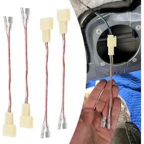4 PCS Car Speaker Connectors, Car Audio Adapter Plug Adapter, Subwoofer Wire Modification, Replacement for Mitsubishi Subaru (White)