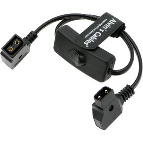 Alvin's Cables D tap Female to D-Tap Male Extension Cable with Switch for V-Mount Battery 12inches|30cm