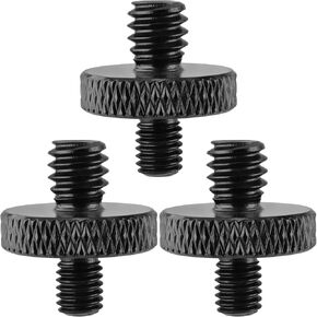 Camera Screw Converter 1/4" to M5 Tripod Screw Adapter, BENACES 3-Piece 1/4" Male to M5 Male Threaded Tripod Nut Connector Screw Connectors for Ball Heads, Monopods(1/4" to m5)