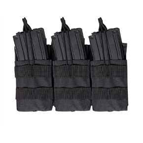 Rothco MOLLE Open Top Six Rifle Mag Pouch, Black