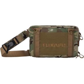Tactical Shoulder Bag - Small Military Tactical Sling Backpack, Nylon EDC Bag for Hiking, Travel, & Everyday Use (Black)