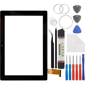 Touch Screen Panel Digitizer (Without LCD Display) Compatible with FUSION5 FWIN232 10.1 inch with Tools