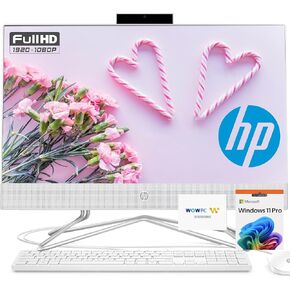 HP 22 inch All-in-One Desktop PC • 32GB RAM • 1TB PCIe SSD • Intel Celeron Processor • FHD Display • Webcam • WiFi • HDMI • RJ-45 • Keyboard & Mouse • Win 11 Pro • WOWPC Recovery USB