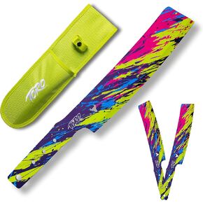 WKTL The Toro Besito Slim Professional Thrower Set with Three Throwers, Limited Edition Graffiti Design, Full Tang, Stainless Steel, with Premium Nylon Sheath