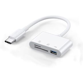 USB C SD Card Reader，Memory Card Reader [2 Pack] for 15/iPad/MacBook/iMac/Samsung Galaxy Android, Type C Reader Supports SD/Micro SD/CF More Type C/USB-C Devices