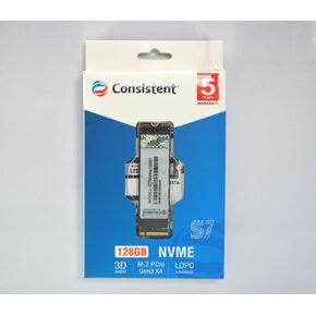 Consistent 128GB NVMe PCIe M.2 SSD 2280, 3D NAND with SLC Cache, Up to 2200MB/s,