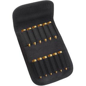 Molle Cartridge Shell Holder, Tactical Molle Outdoor 12-Round Rifle Ammo Pouch Foldable Utility Hunting Rifle Magazine Pouch 12 Rifle Bullets Cartridge Holder