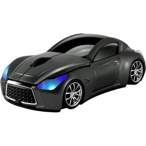 elec Space Cool Sport Car Shape 2.4GHz Wireless Mouse Optical Cordless Mice with USB Receiver for PC Laptop Computer 1600DPI 3 Buttons