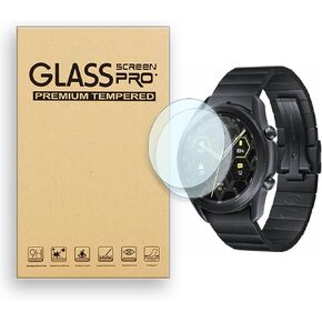 Screen Protector for Samsung Galaxy Watch 3 (45mm) / Galaxy Watch 4 Classic (46mm) Tempered Glass Film, 9H Hardness,Anti-Scratch,High Definition,Bubble Free (2 pcs)