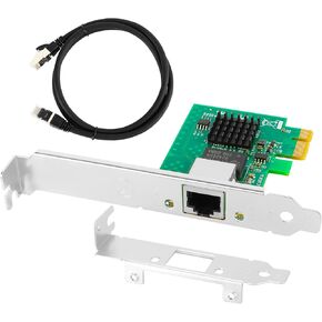 2.5Gb PCI-E NIC Network Card for Intel I225-V,1GbE/2.5GbE Copper Single RJ45 Port, with Intel I225-V3 Chip, 2.5GbE PCI Express 3.1 X1 Ethernet Adapter Support Windows/Linux/VMware