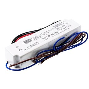 LPV-60-12 60W Single Output LED Driver IP67 Waterproof Power Supply 12V 5A for LED Strip Lighting, Industrial Automation, Outdoor Applications