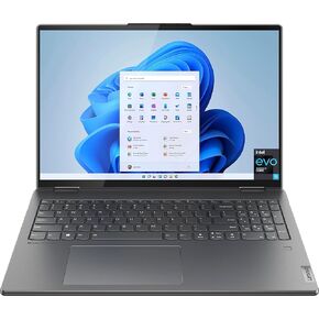 Lenovo 2022 Yoga 7i 2-in-1 16" 2.5K Touch Premium Laptop | Intel Core i5-1240P | Backlit Keyboard | Fingerprint | Windows 11 | with Stylus Pen Bundle (Gray, 8GB RAM | 1TB SSD)