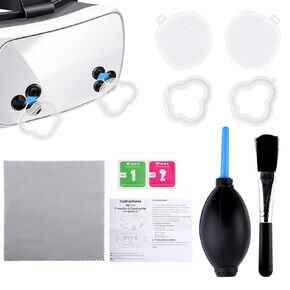Camera Lens Protector Films for Meta Quest 3s, 4pcs Anti-Scratch Camera Lens Covers with Jet Bag and Cleaning Cloth Protective Case Practical Accessories for Meta Quest 3s